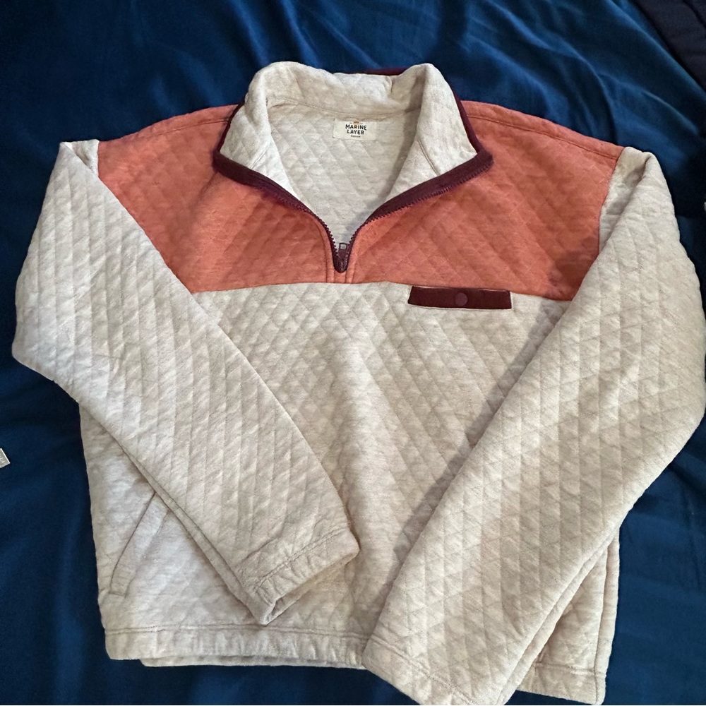 Marine Layer Corbet quarter-zip Pullover - M